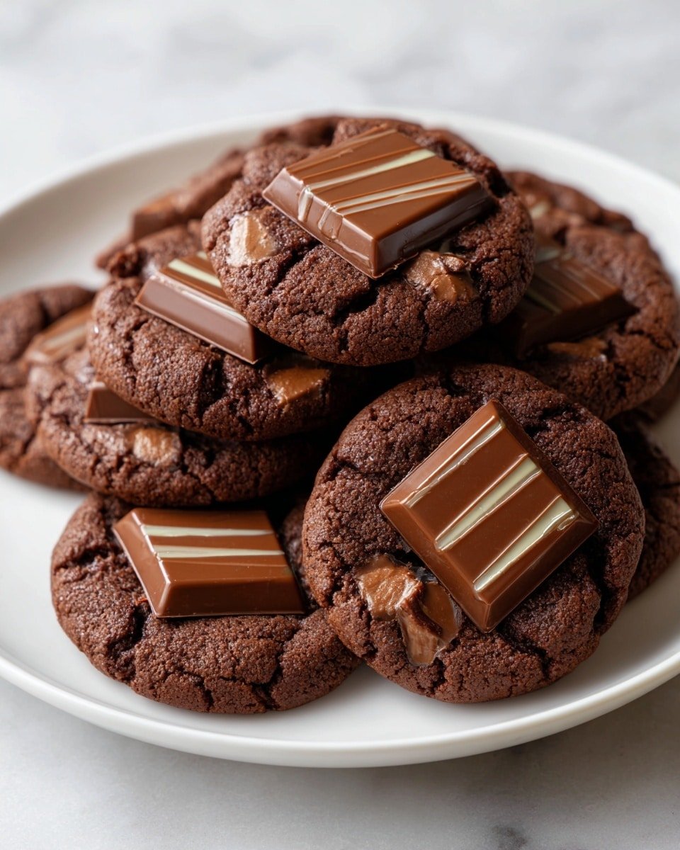 Chocolate Peanut Butter Cup Cookies Recipe - Recipe Image — Chocolate Peanut Butter Cup Cookies, peanut butter chocolate cookies, easy cookie recipes, quick cookie treats, homemade chocolate cookies