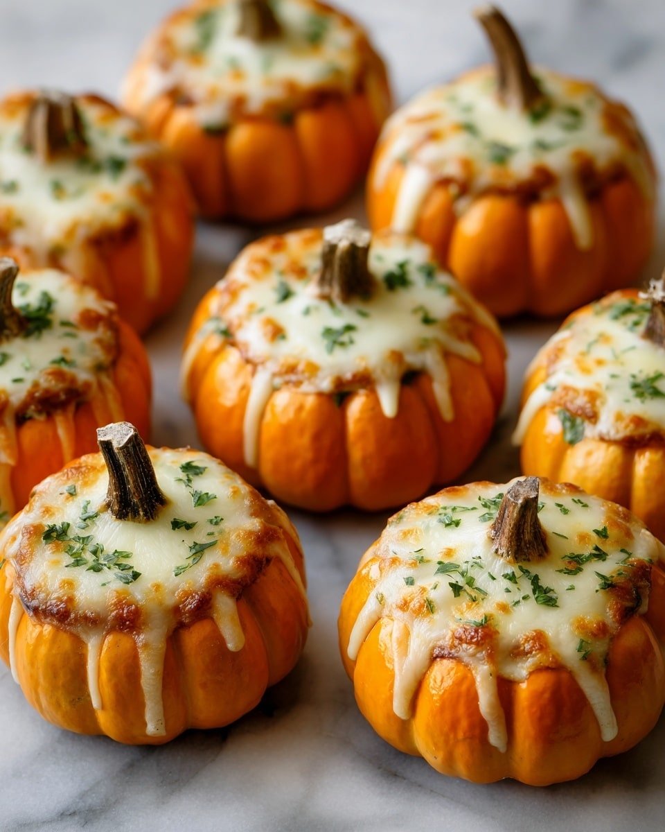 Pizza-Stuffed Jack-o'-Lantern Pumpkins Recipe - Recipe Image — Pizza-Stuffed Jack-o'-Lantern Pumpkins, Halloween pumpkin recipes, stuffed pumpkin ideas, cheesy pumpkin dinner, festive fall recipes