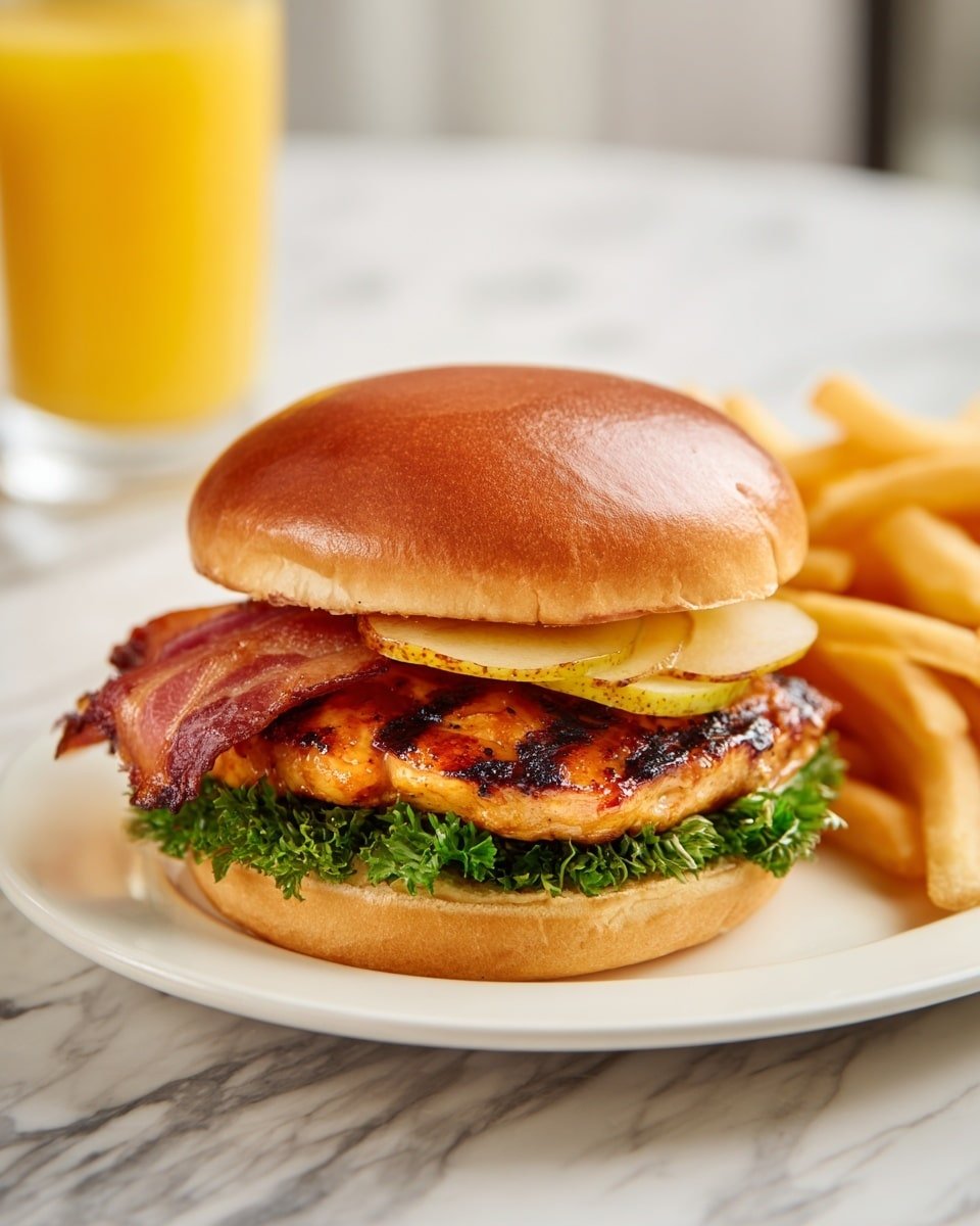 Maple Mustard Apple Chicken Burgers Recipe - Recipe Image — Maple Mustard Apple Chicken Burgers, healthy chicken burger recipes, easy summer burger ideas, flavorful chicken sandwich recipes, wholesome burger recipes