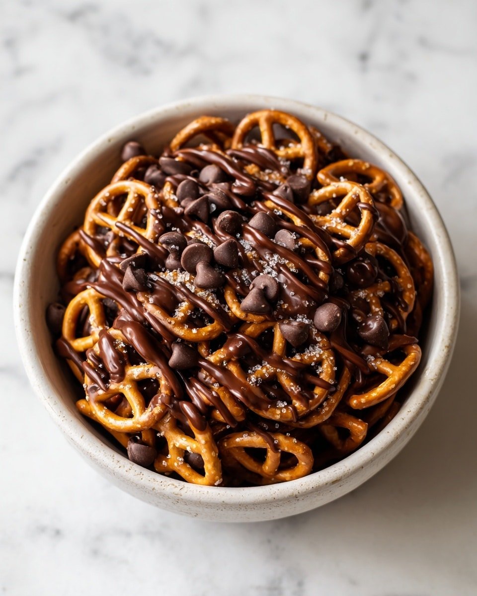 Butter Toffee Pretzels Recipe - Recipe Image — Butter Toffee Pretzels, salty sweet pretzel snacks, homemade toffee candy, easy snack recipes, holiday treat ideas