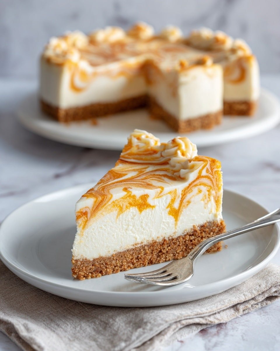 Irresistible Pumpkin Swirl Cheesecake Recipe for Fall Bliss Recipe - Recipe Image — Pumpkin Swirl Cheesecake, pumpkin swirl cheesecake recipe, fall dessert ideas, pumpkin cheesecake with swirl, holiday cheesecake dessert