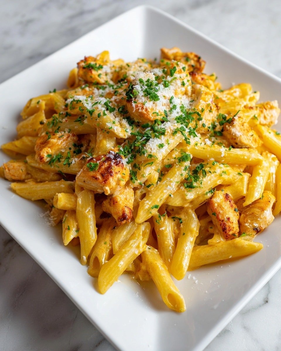 Creamy Buffalo Chicken Pasta Recipe - Recipe Image — Creamy Buffalo Chicken Pasta, Buffalo Chicken Pasta, Spicy Chicken Pasta, Easy Buffalo Pasta Dinner, Comforting Buffalo Pasta Dish