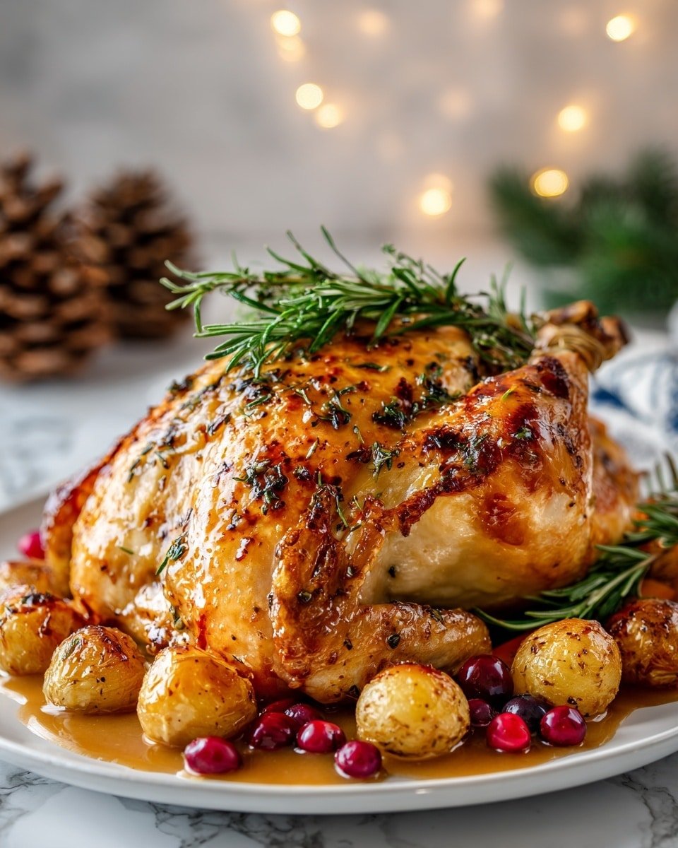 Herb Roasted Christmas Turkey with Gravy Recipe - Recipe Image — Herb Roasted Christmas Turkey with Gravy, Christmas turkey recipe, holiday turkey recipe, festive turkey with gravy, holiday main dish
