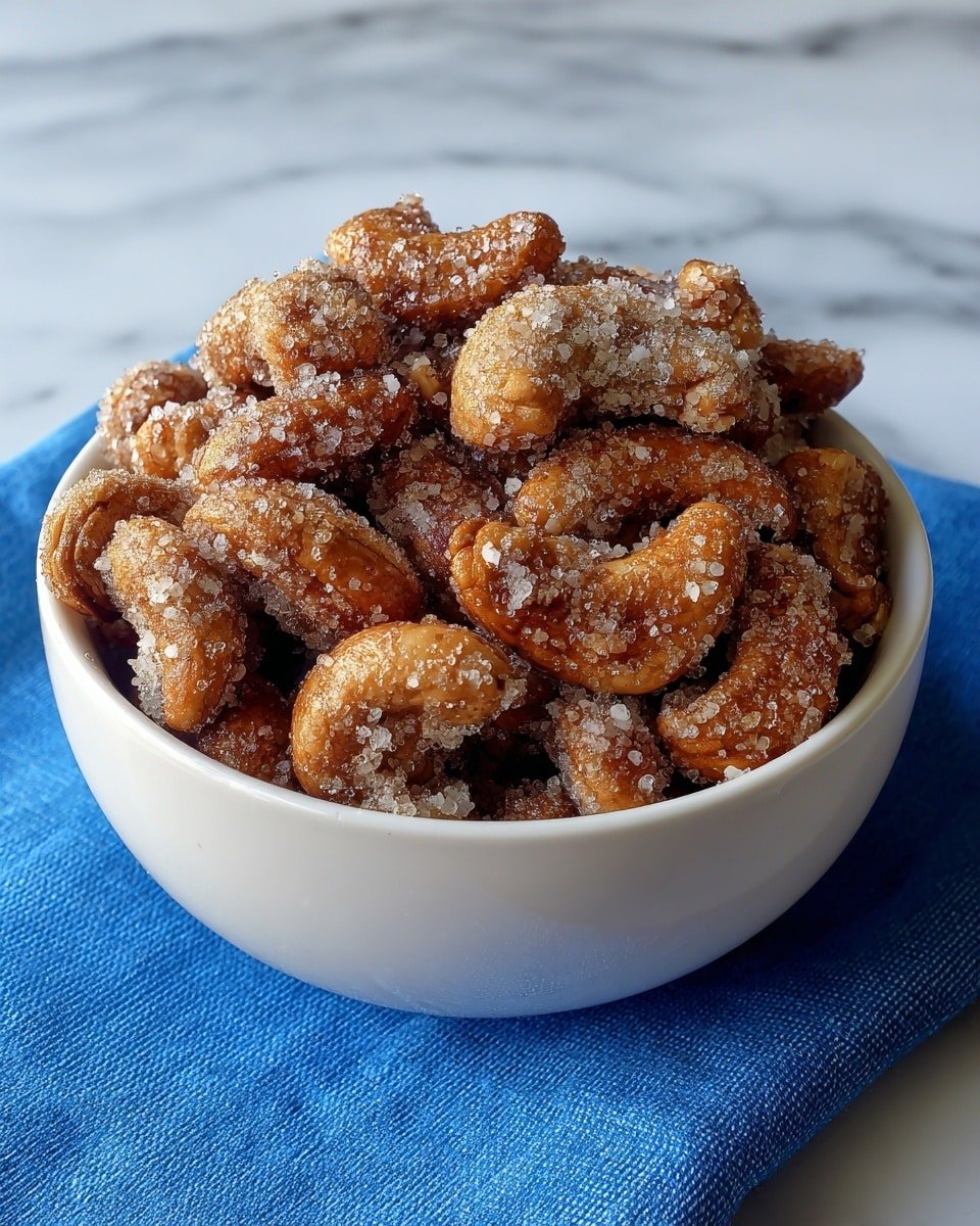 Sweet & Spiced Candied Cashews Recipe - Recipe Image — Sweet & Spiced Candied Cashews, candied cashews recipe, spicy roasted nuts, homemade candied nuts, crunchy sweet snacks