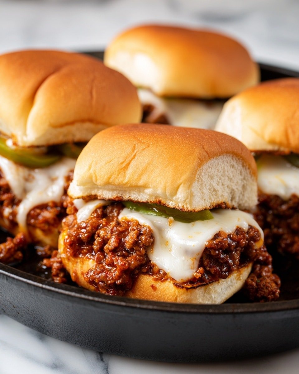 Philly Cheesesteak Sloppy Joes: 30-Minute Melty Sandwiches Recipe - Recipe Image — Philly Cheesesteak Sloppy Joes, easy Philly cheesesteak sandwiches, quick weeknight dinners, hearty sloppy joes, melty sandwich recipes