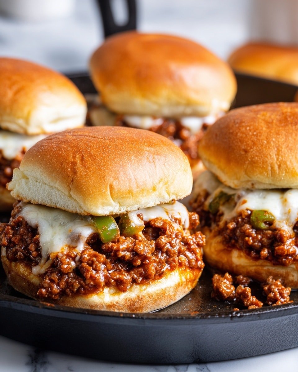 Philly Cheesesteak Sloppy Joes: 30-Minute Melty Sandwiches Recipe - Recipe Image — Philly Cheesesteak Sloppy Joes, easy Philly cheesesteak sandwiches, quick weeknight dinners, hearty sloppy joes, melty sandwich recipes