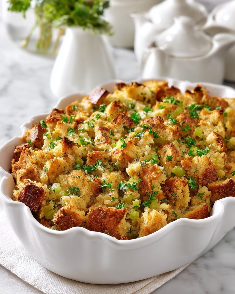 Grandma’s Thanksgiving Turkey Stuffing Recipe - Recipe Image — Grandma’s Thanksgiving Turkey Stuffing, homemade stuffing, holiday side dishes, turkey stuffing recipe, festive stuffing ideas