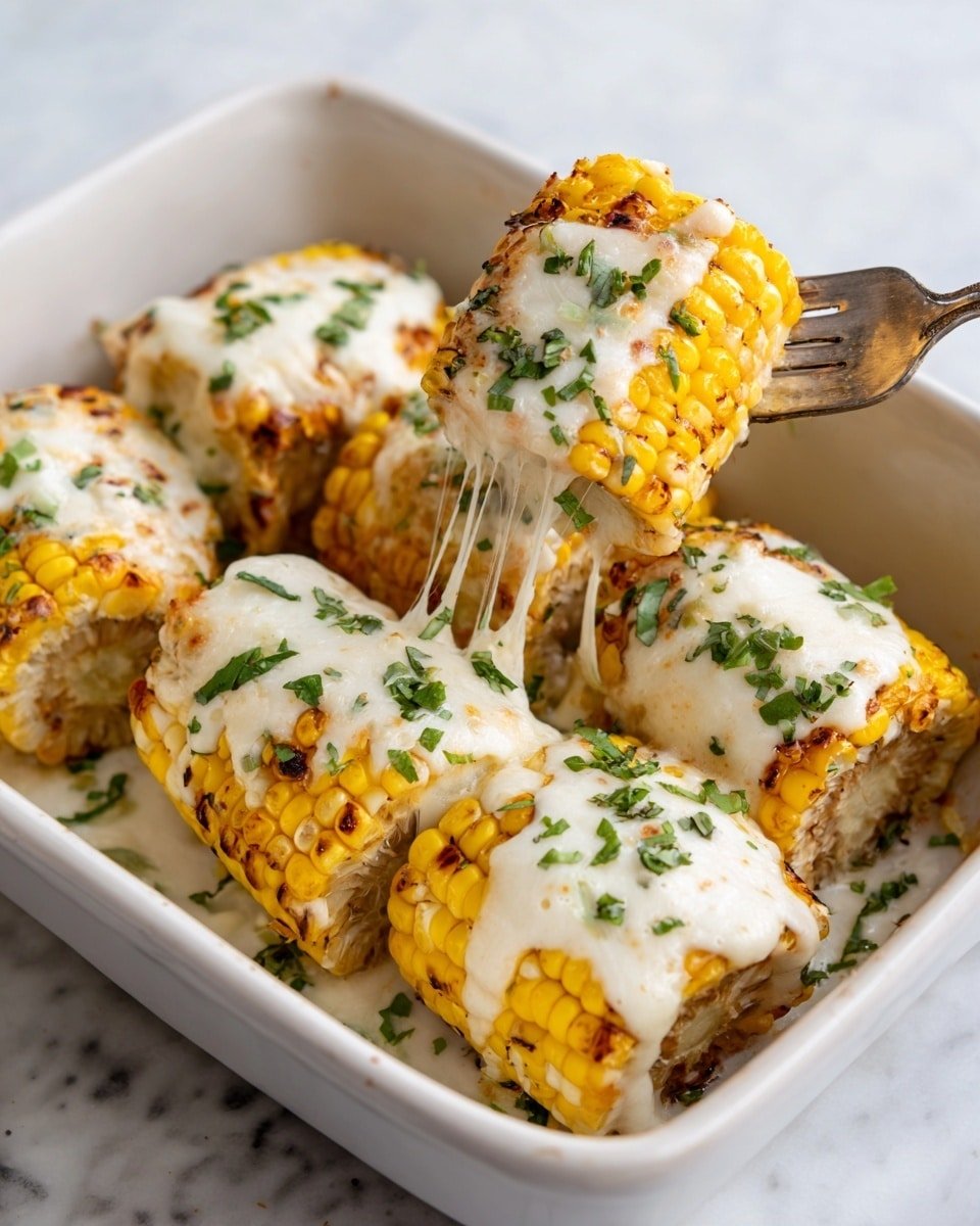 Cheesy Garlic Butter Corn on the Cob Recipe - Recipe Image — Cheesy Garlic Butter Corn on the Cob, grilled corn with garlic and cheese, easy corn side dish, summer corn recipes, buttery garlic corn
