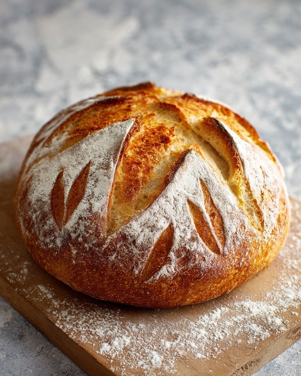 Traditional German Rustic Bread Loaf Recipe - Recipe Image — Traditional German Rustic Bread Loaf, German rustic bread, homemade German bread, German bread crust, hearty bread loaf