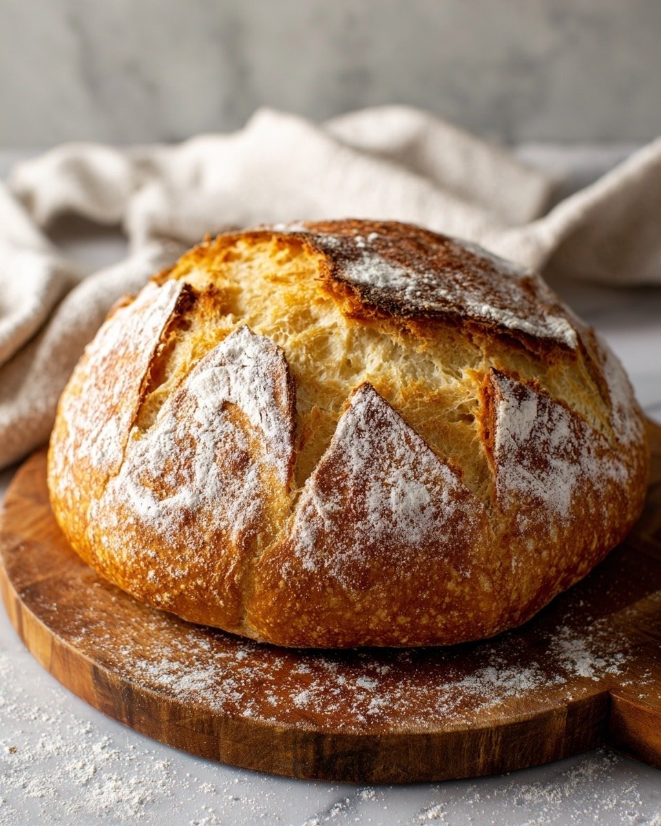 Traditional German Rustic Bread Loaf Recipe - Recipe Image — Traditional German Rustic Bread Loaf, German rustic bread, homemade German bread, German bread crust, hearty bread loaf