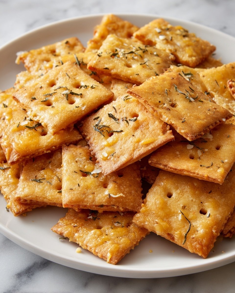 Homemade Cheese Crackers Recipe - Recipe Image — Homemade Cheese Crackers, cheesy cracker recipe, easy cheese crackers, homemade snack ideas, crunchy cheese snacks