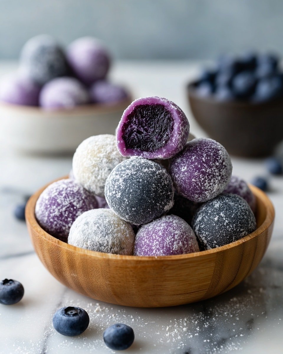 White Chocolate Blueberry Truffles Recipe - Recipe Image — White Chocolate Blueberry Truffles, Blueberry White Chocolate Truffles, Fruit-infused White Chocolate Treats, Homemade Blueberry Confections, Easy White Chocolate Dessert