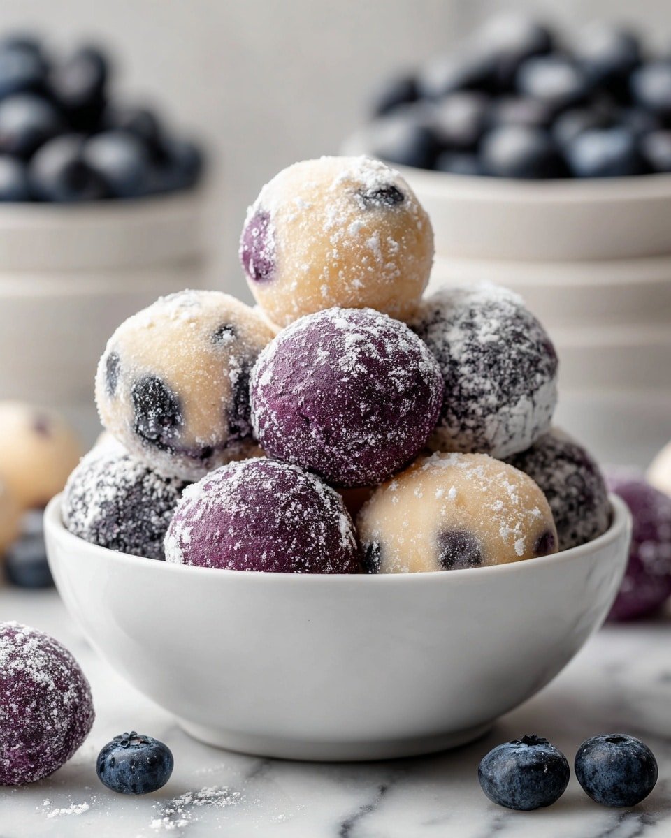 White Chocolate Blueberry Truffles Recipe - Recipe Image — White Chocolate Blueberry Truffles, Blueberry White Chocolate Truffles, Fruit-infused White Chocolate Treats, Homemade Blueberry Confections, Easy White Chocolate Dessert