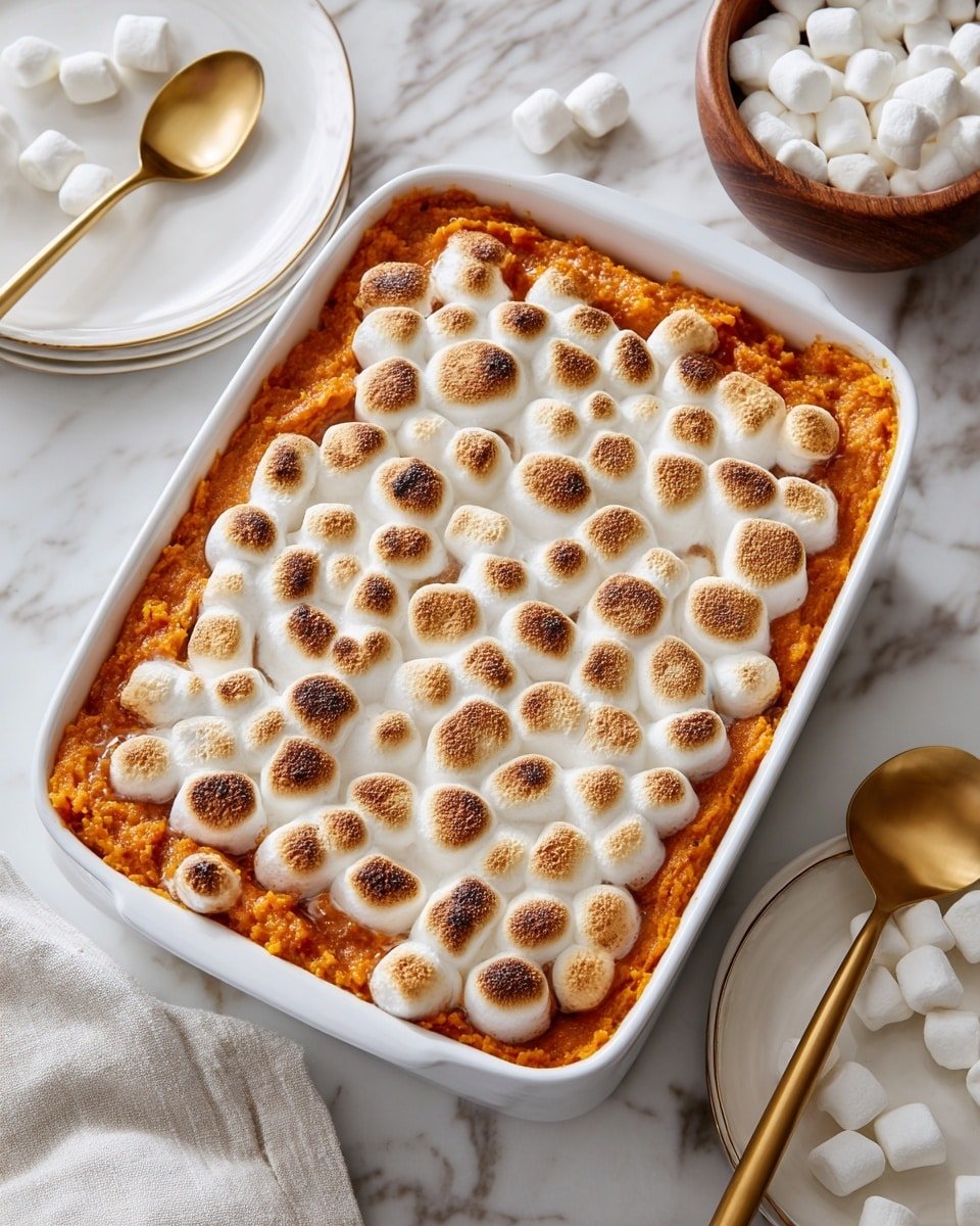 Easy Sweet Potato Casserole Recipe - Recipe Image — Easy Sweet Potato Casserole, sweet potato casserole recipe, holiday casserole ideas, marshmallow sweet potato bake, comforting sweet potato side dish
