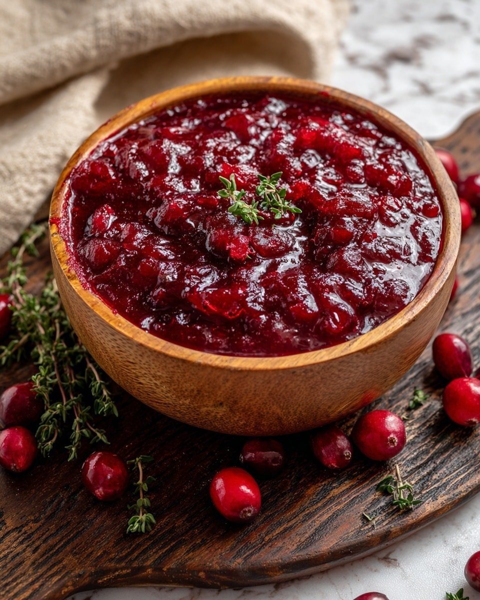 Bright and Tangy Orange Cranberry Sauce Recipe - Recipe Image — Bright and Tangy Orange Cranberry Sauce, cranberry sauce with orange, citrus cranberry sauce, holiday cranberry side, easy festive cranberry sauce
