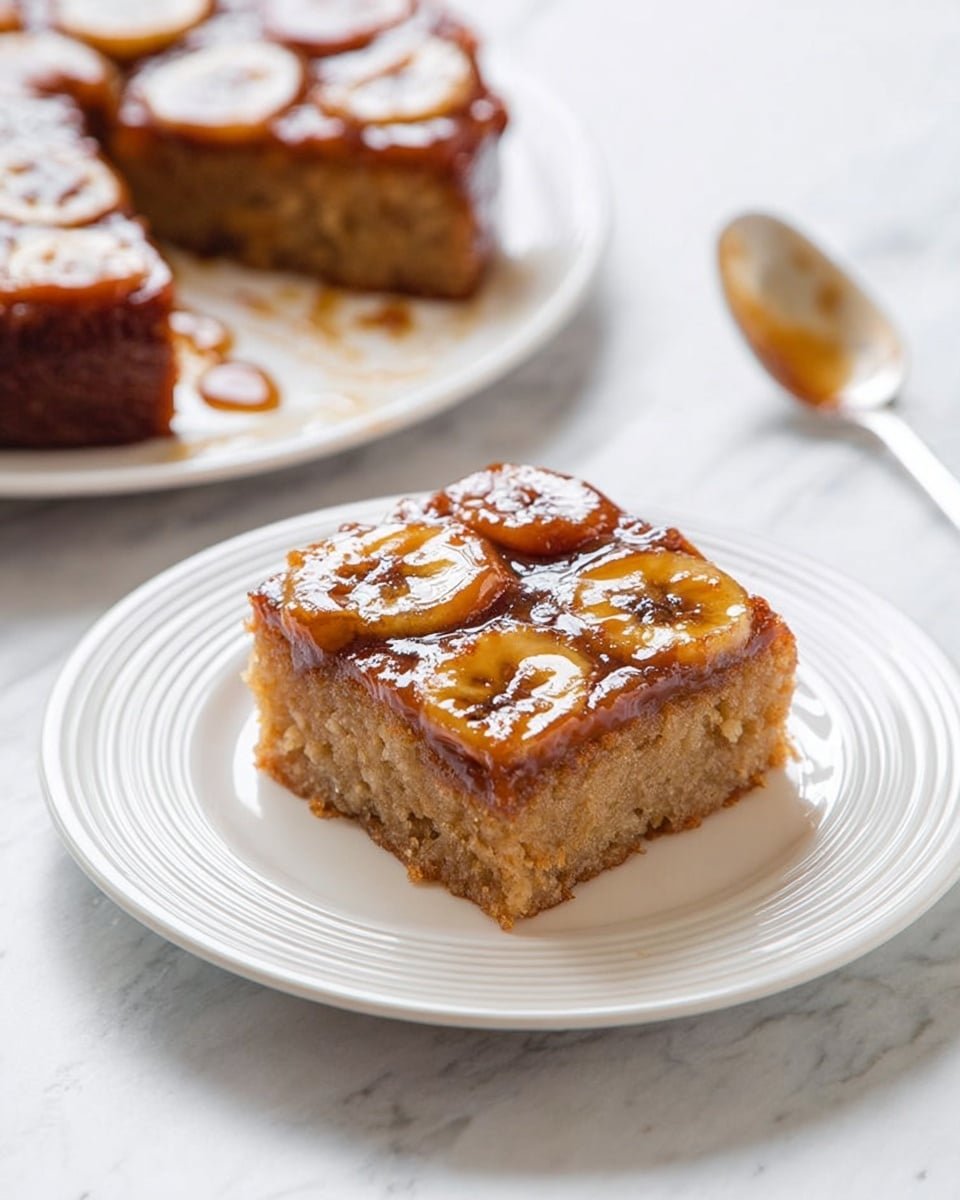 Banana Bread Cake with Caramelized Banana Topping Recipe - Recipe Image — Banana Bread Cake with Caramelized Banana Topping, Banana Bread Cake, Caramelized Banana Dessert, Easy Banana Cake Recipe, Moist Banana Bread with Topping