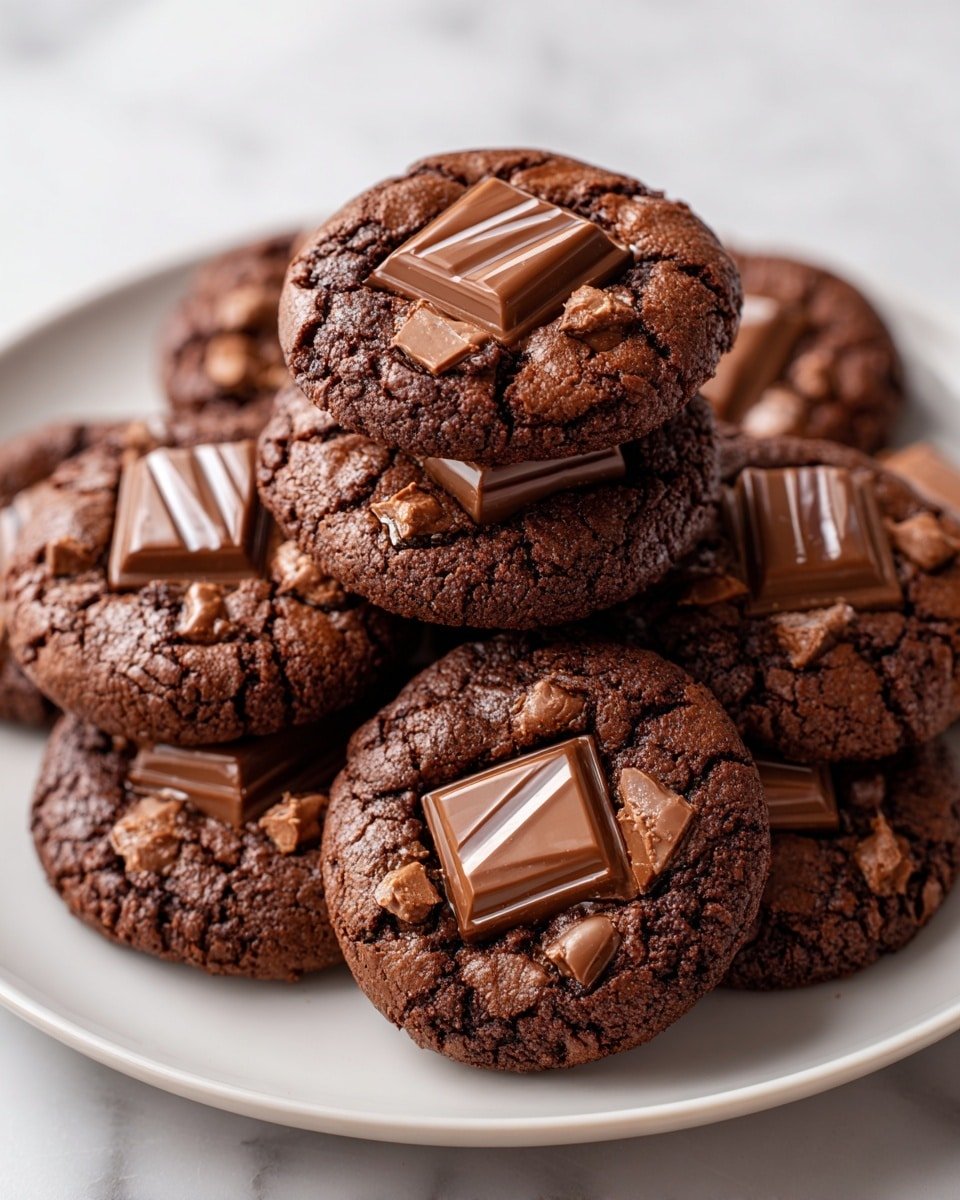 Chocolate Peanut Butter Cup Cookies Recipe - Recipe Image — Chocolate Peanut Butter Cup Cookies, peanut butter chocolate cookies, easy cookie recipes, quick cookie treats, homemade chocolate cookies