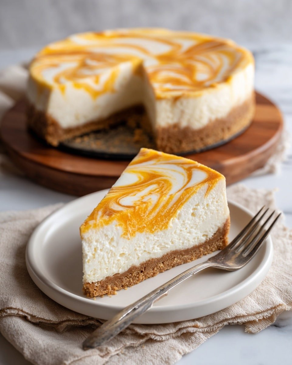 Irresistible Pumpkin Swirl Cheesecake Recipe for Fall Bliss Recipe - Recipe Image — Pumpkin Swirl Cheesecake, pumpkin swirl cheesecake recipe, fall dessert ideas, pumpkin cheesecake with swirl, holiday cheesecake dessert