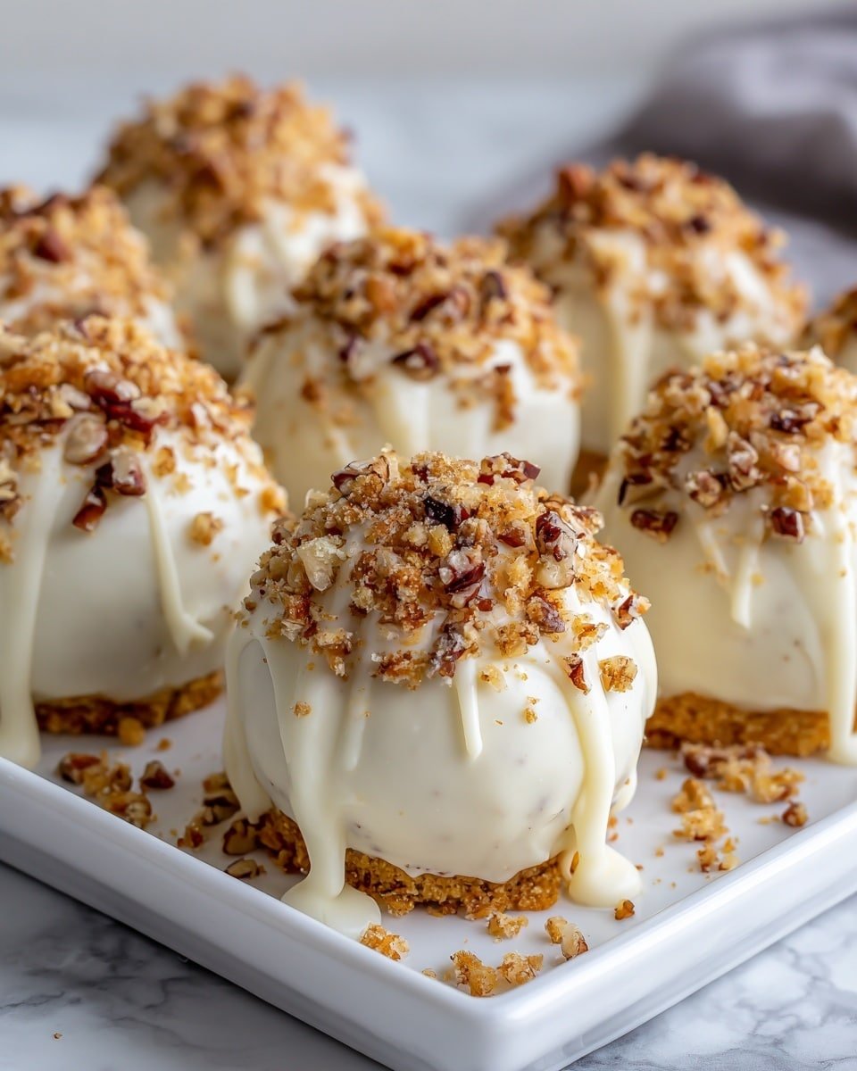 No Bake Pumpkin Cheesecake Balls Recipe - Recipe Image — No Bake Pumpkin Cheesecake Balls, no bake pumpkin dessert, fall pumpkin treats, easy pumpkin cheesecake bites, festive pumpkin party snacks