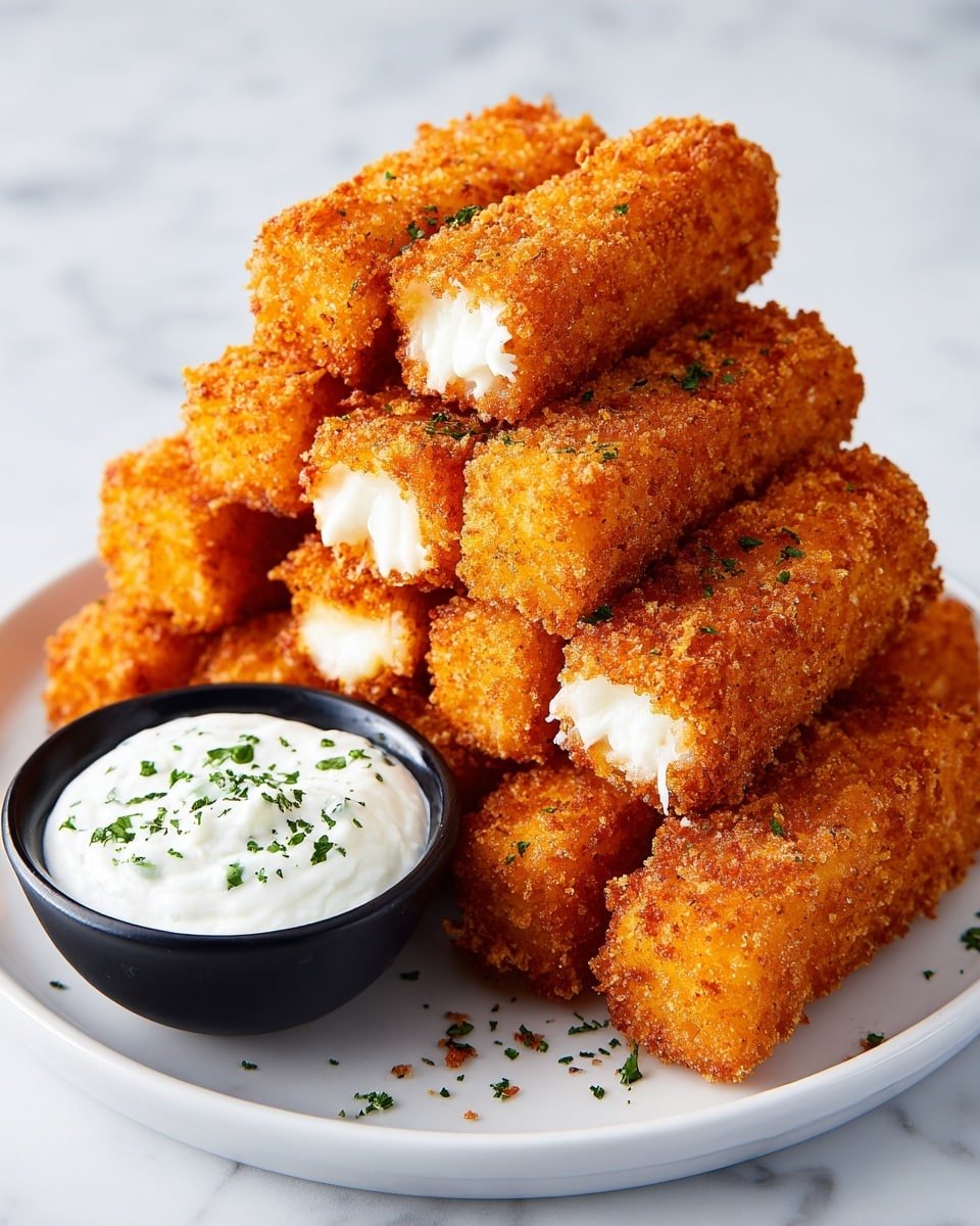 Nashville Hot Mozzarella Sticks Recipe - Recipe Image — Nashville Hot Mozzarella Sticks, spicy cheese sticks recipe, crispy mozzarella sticks with Nashville hot flavor, easy spicy mozzarella snack, game day appetizer ideas