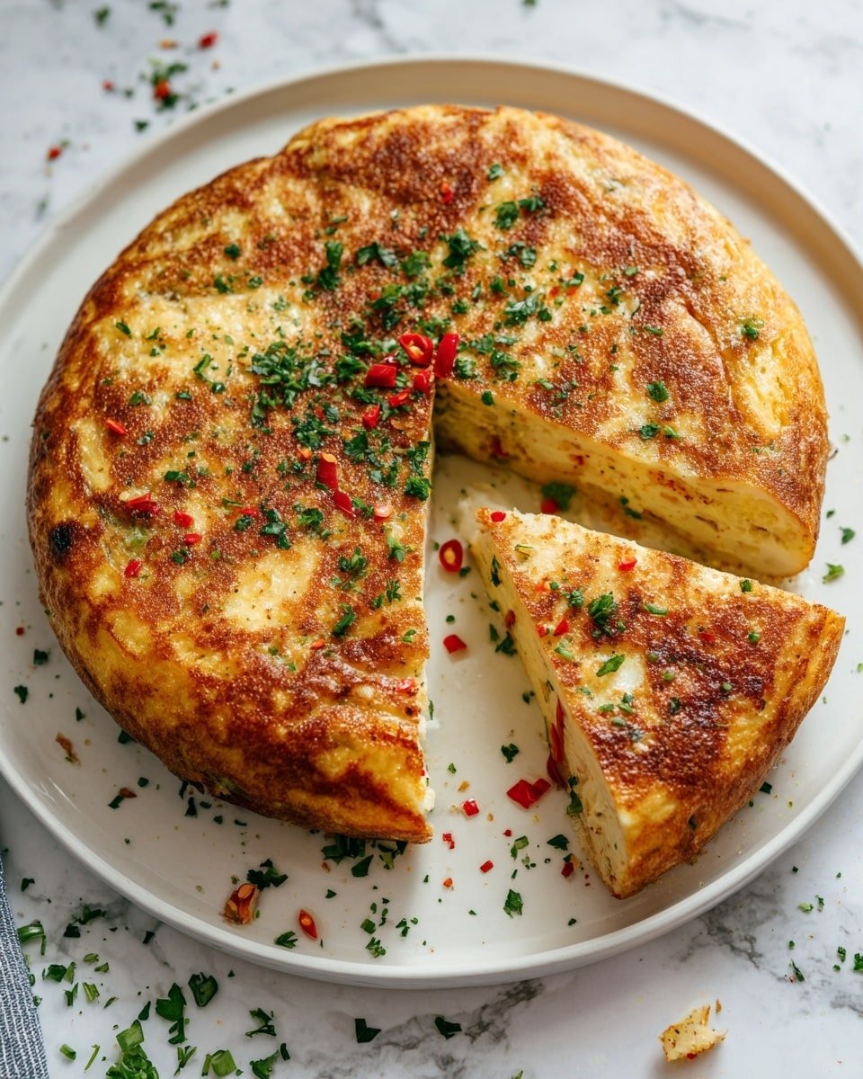 Spanish Omelette Recipe - Recipe Image — Spanish Omelette, tortilla española, how to make a Spanish omelette, easy Spanish omelette recipe, traditional Spanish omelette