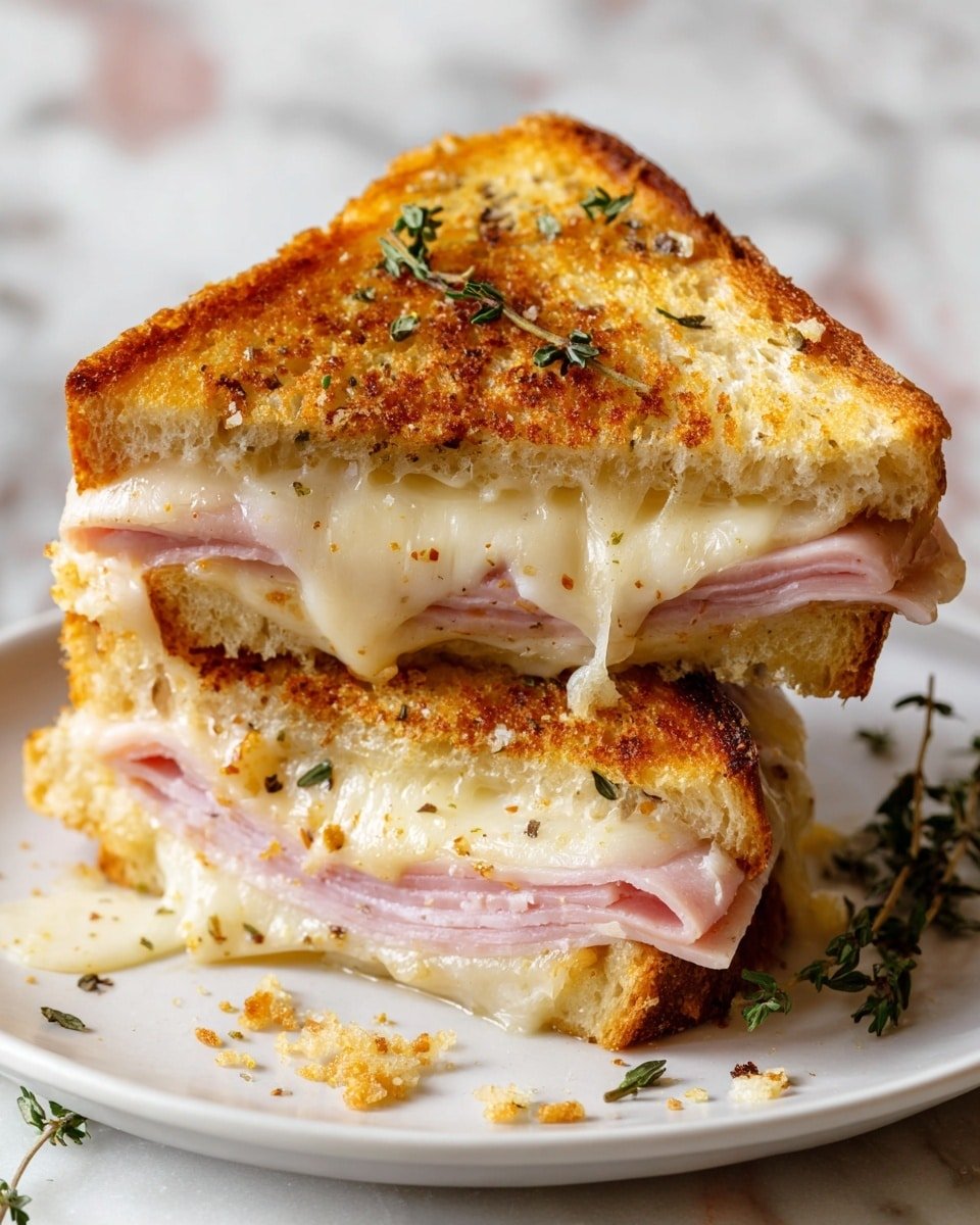 Croque Monsieur Recipe - Recipe Image — Croque Monsieur, Croque Monsieur recipe, French ham and cheese sandwich, baked ham and cheese, Parisian toasted sandwich