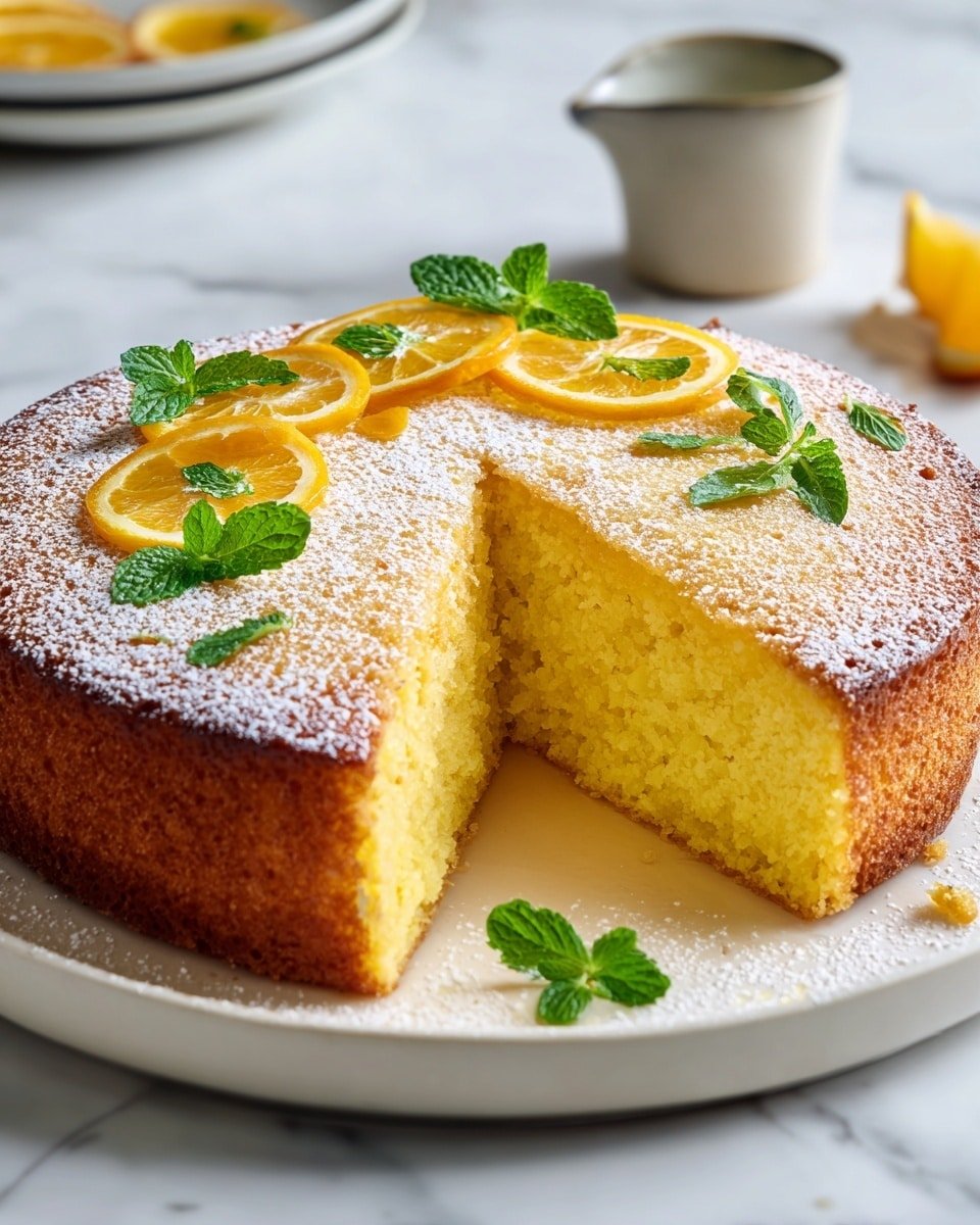 Mediterranean Orange Cardamom Olive Oil Cake Recipe - Recipe Image — Mediterranean Orange Cardamom Olive Oil Cake, citrus olive oil cake, orange and cardamom cake, Mediterranean citrus cake, easy olive oil cake recipe