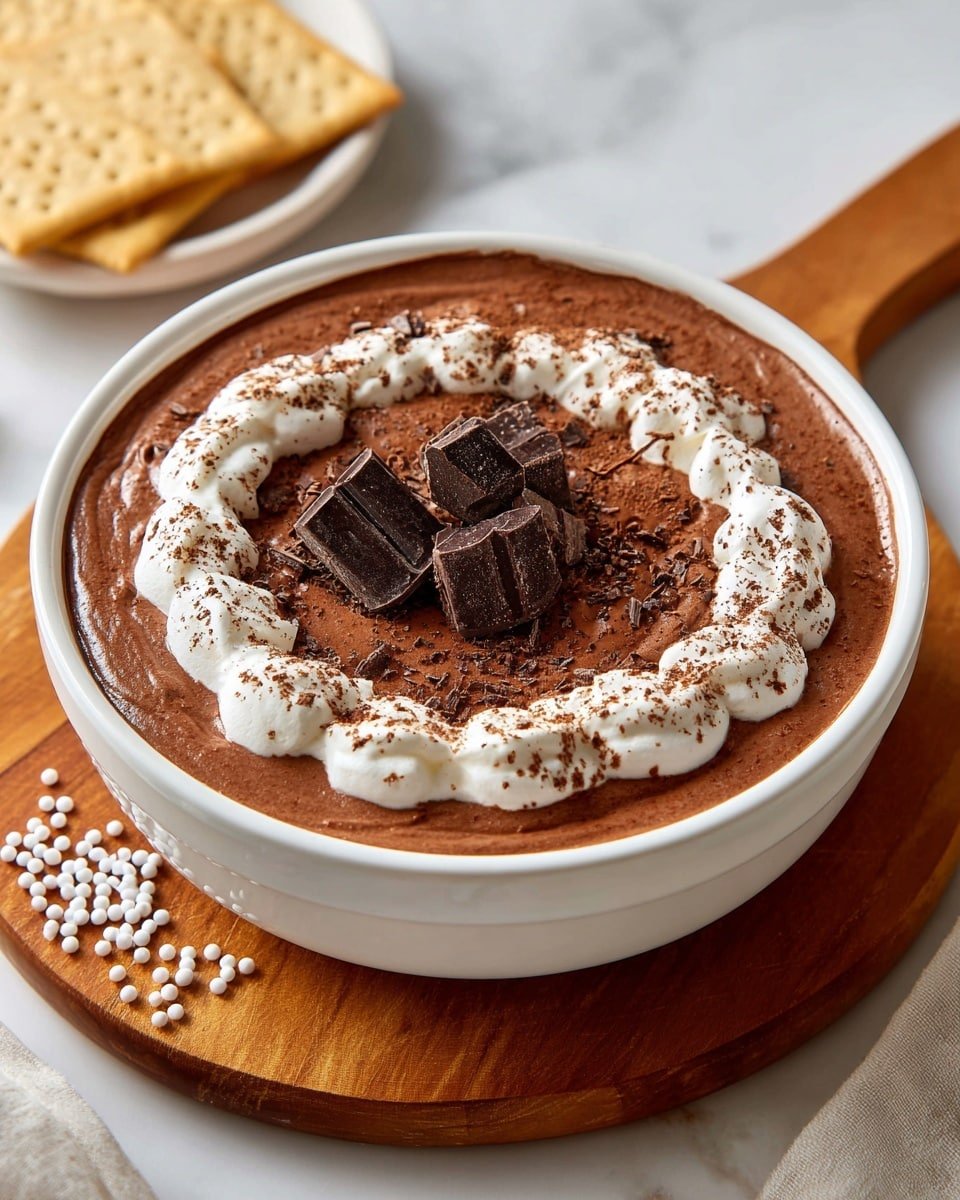 Hot Cocoa Dip Recipe - Recipe Image — Hot Cocoa Dip, chocolate dip for snacks, creamy hot cocoa spread, easy hot cocoa dessert, best chocolate dip recipe