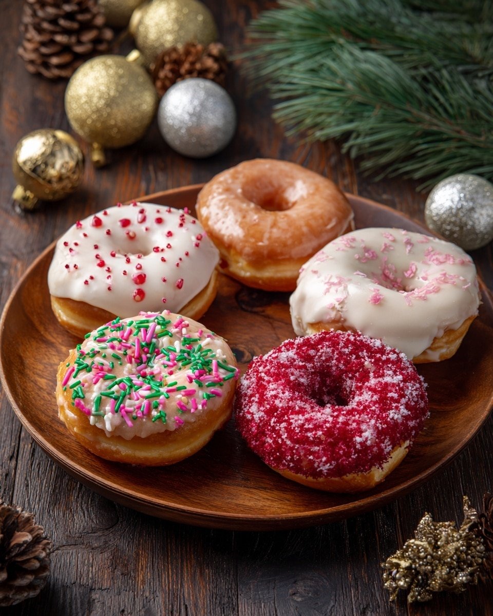Christmas Donuts Recipe - Recipe Image — Christmas Donuts, holiday donuts recipe, festive donut ideas, Christmas baked donuts, holiday breakfast treats