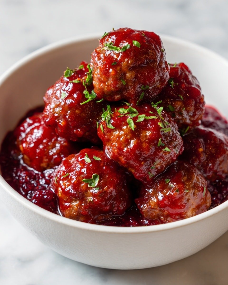 Quick Christmas Cranberry Meatballs – Easy, Festive Holiday Appetizer Recipe - Recipe Image — Quick Christmas Cranberry Meatballs, festive holiday appetizer, easy holiday snacks, quick meatball recipes, Christmas party appetizers
