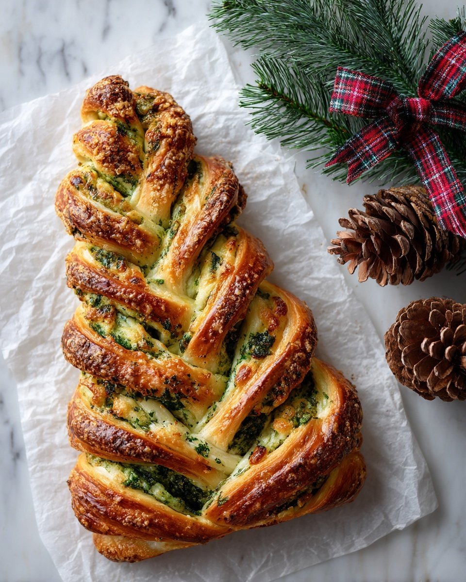 Christmas Tree Spinach Dip Breadsticks Recipe - Recipe Image — Christmas Tree Spinach Dip Breadsticks, festive holiday appetizer, spinach dip breadsticks, Christmas party snacks, holiday appetizer recipes