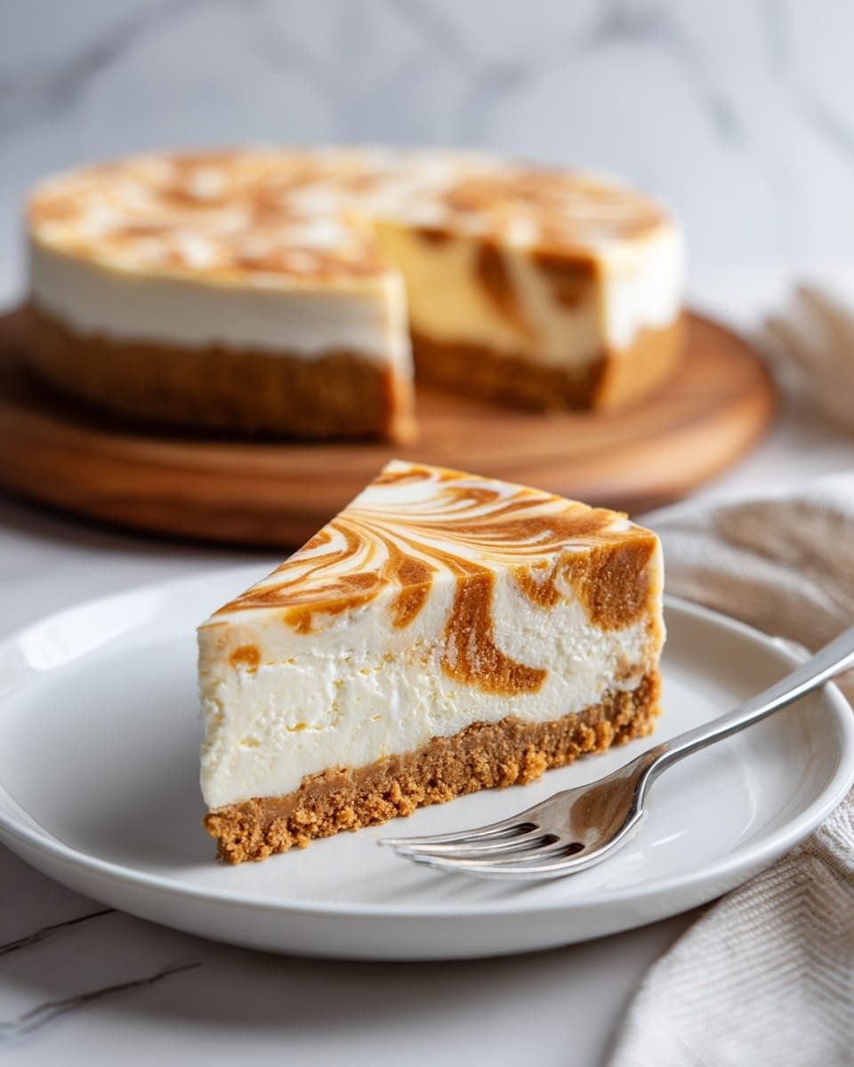 Irresistible Pumpkin Swirl Cheesecake Recipe for Fall Bliss Recipe - Recipe Image — Pumpkin Swirl Cheesecake, pumpkin swirl cheesecake recipe, fall dessert ideas, pumpkin cheesecake with swirl, holiday cheesecake dessert