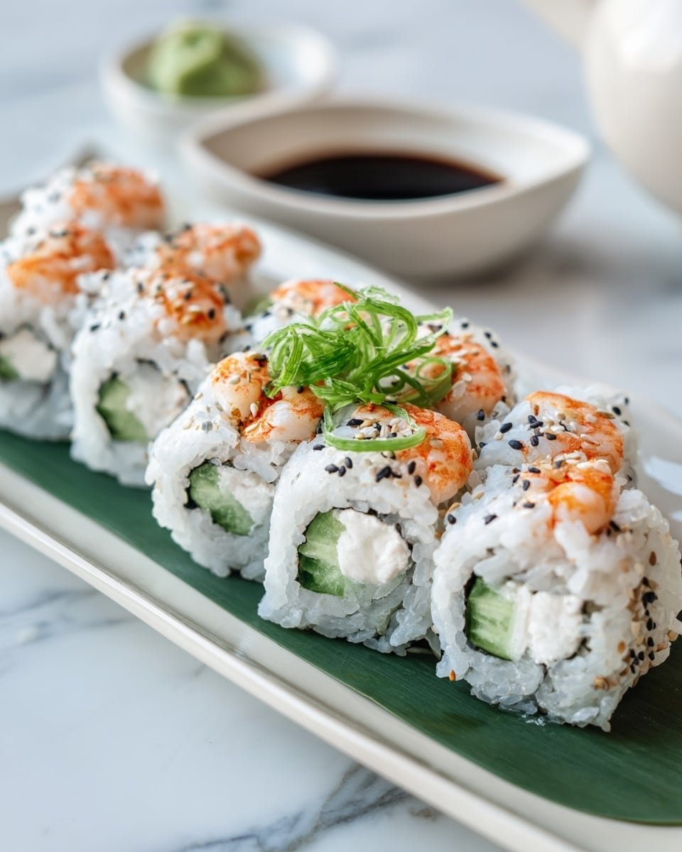 Delicious Shrimp Sushi Rolls – Easy Homemade Recipe - Recipe Image — Shrimp Sushi Rolls, homemade sushi recipes, easy sushi with shrimp, Japanese-inspired seafood sushi, quick shrimp sushi ideas