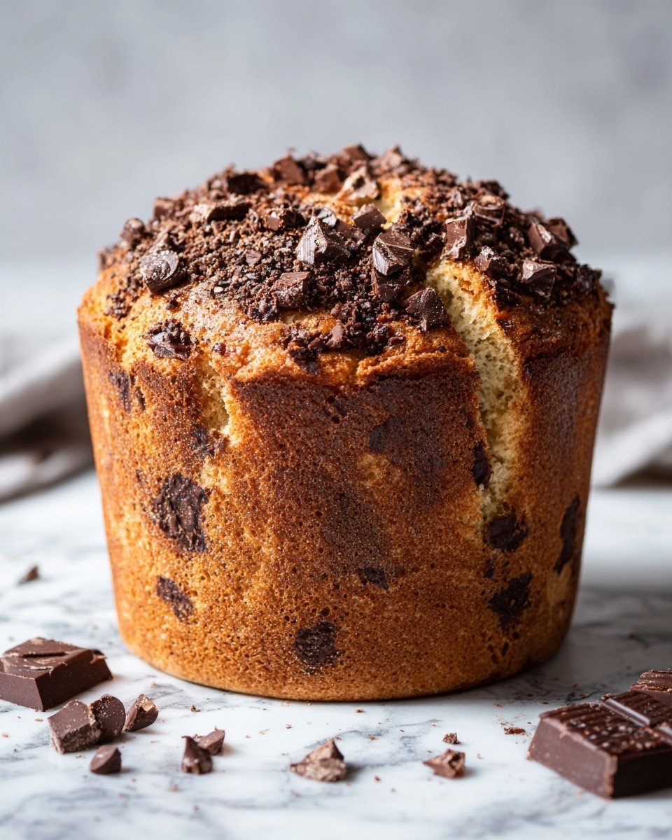Traditional Italian Chocolate Panettone Recipe - Recipe Image — Traditional Italian Chocolate Panettone, Italian chocolate panettone, festive Italian bread, homemade panettone with chocolate, holiday Italian bread