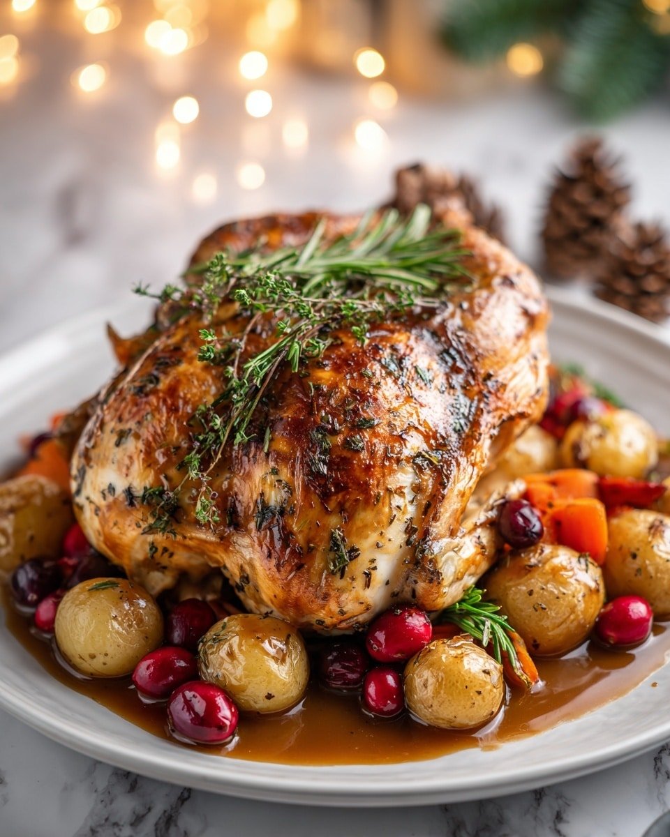 Herb Roasted Christmas Turkey with Gravy Recipe - Recipe Image — Herb Roasted Christmas Turkey with Gravy, Christmas turkey recipe, holiday turkey recipe, festive turkey with gravy, holiday main dish