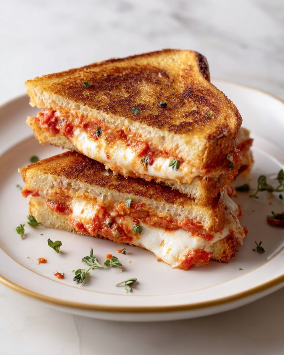 Pizza Cottage Cheese Grilled Cheese Recipe - Recipe Image — Pizza Cottage Cheese Grilled Cheese, easy cottage cheese grilled cheese, quick pizza grilled cheese recipe, cheesy sandwich with cottage cheese, savory grilled cheese ideas