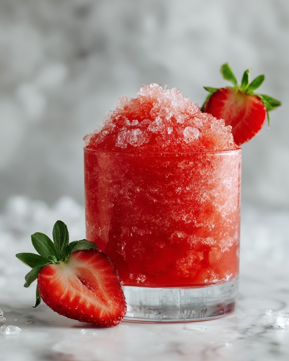 Strawberry Watermelon Slush Recipe - Recipe Image — Strawberry Watermelon Slush, fruity summer drinks, easy fruit slush, refreshing fruit beverages, quick party drinks