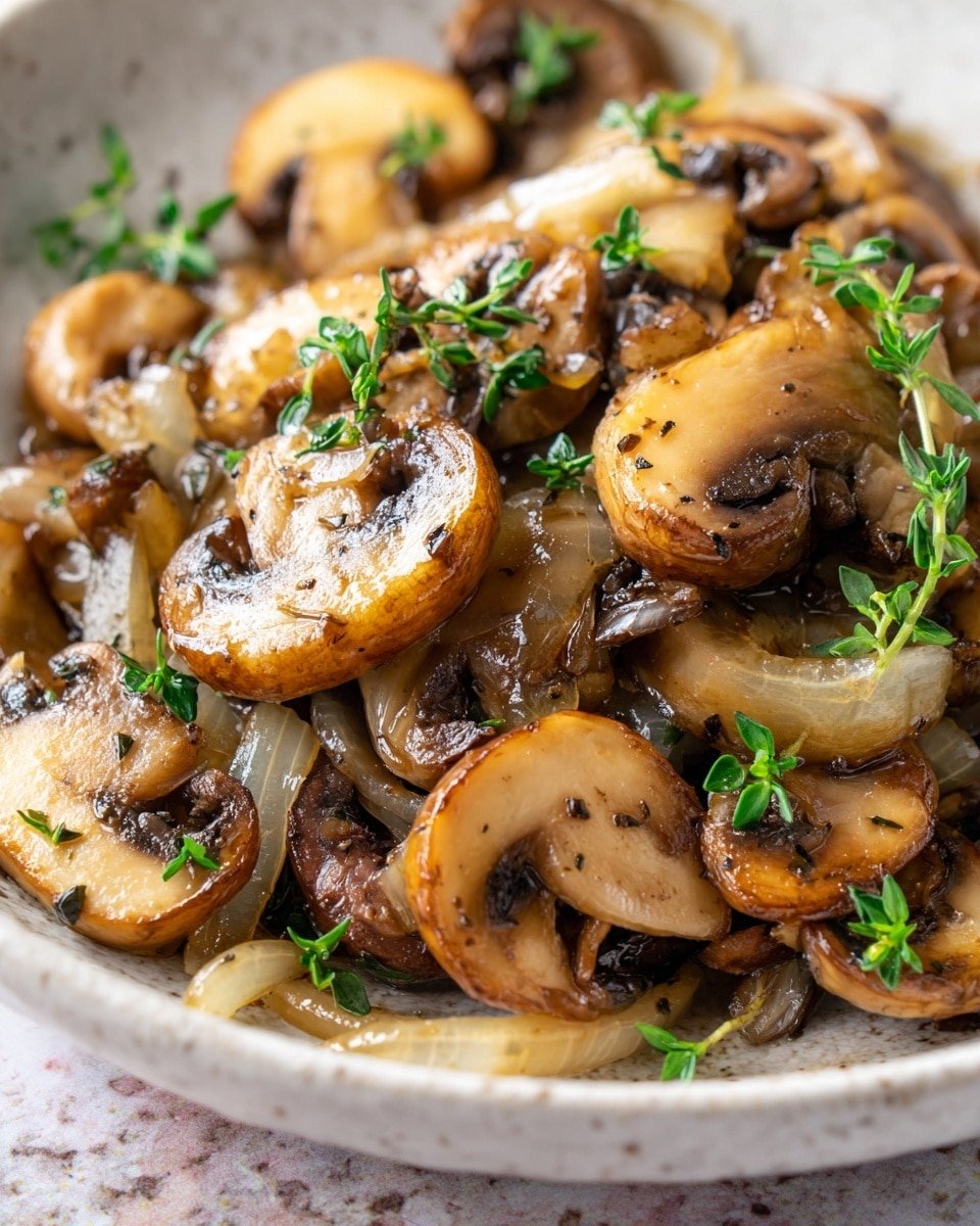 Sautéed Mushrooms and Onions Recipe - Recipe Image — Sautéed Mushrooms and Onions, Mushroom and Onion Side Dish, Easy Mushroom and Onion Recipe, Caramelized Mushrooms and Onions, Quick Sautéed Mushroom and Onion