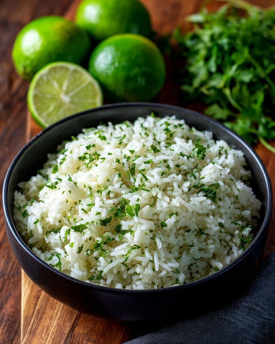 Cilantro Lime Rice Recipe - Recipe Image — Cilantro Lime Rice, Fresh Mexican rice side dish, Quick lime rice recipe, Zesty cilantro rice, Fluffy lime rice